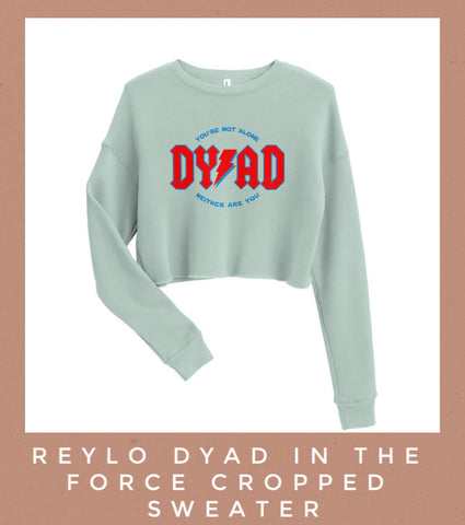 reylo dyad in the force kylo ren rey ben solo Star Wars cropped sweater Friday apparel mint