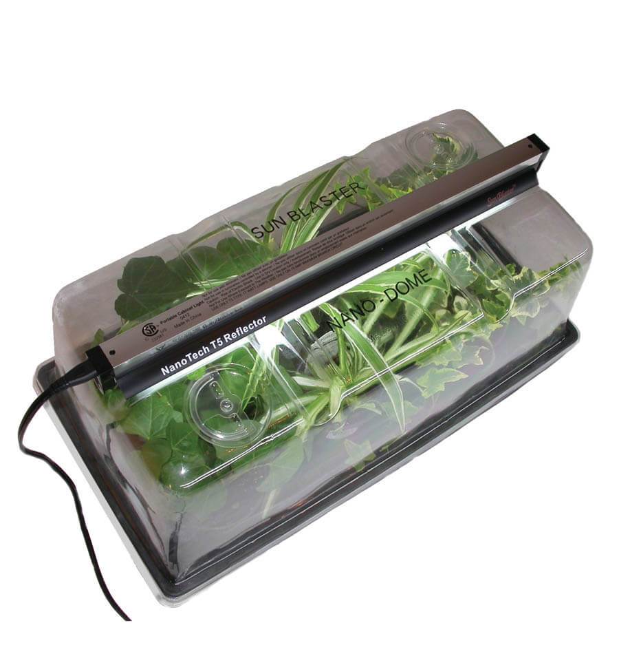 greenhouse mini kit sunblaster indoor growing led t5ho supplies quick lighting coast west seeds