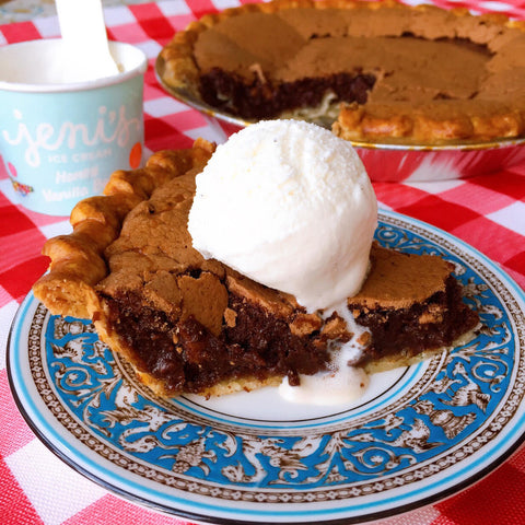 muddy's chocolate chess pie with jeni's ice cream