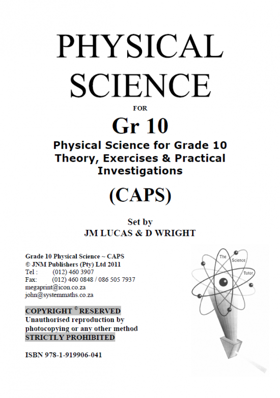 PracMaths - Grade 10 Physical Science – UPPERcase