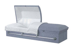 cloth covered casket