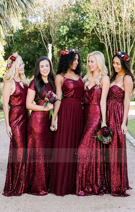 glitter bridesmaid dresses