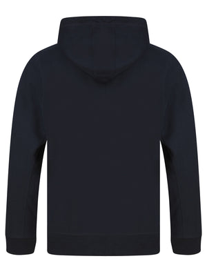 Revel Motif Brushback Fleece Zip Through Hoodie in Sky Captain Navy - triatloandratx