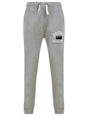 OG Tokyo Brushback Fleece Cuffed Joggers in Mid Grey Marl - triatloandratx