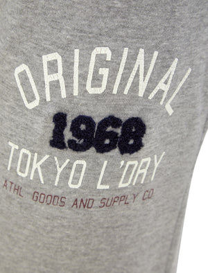 OG Tokyo Brushback Fleece Cuffed Joggers in Mid Grey Marl - triatloandratx