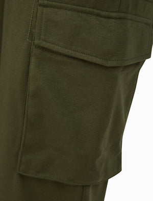 Frankie Multi-Pocket Cargo Style Cuffed Joggers in Dusty Olive - triatloandratx