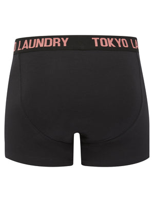 Harland (2 Pack) Boxer Shorts Set in Faded Peach / Blue Atoll - triatloandratx