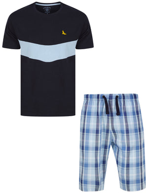 Nordek 2pc Cotton Shorts Lounge Set in Sky Captain Navy - Kensington Eastside