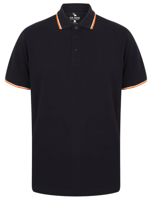 Ravi 3 Pack 100% Cotton Pique Polo Shirt in Navy / Jet Black / Optic White - South Shore