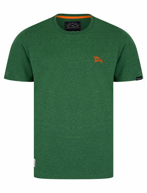 Leon Cotton Rich Grindle Crew Neck T-Shirt in Green - triatloandratx