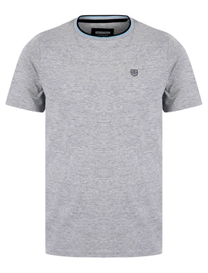 Westport Cotton Jersey Crew Neck Ringer T-Shirt in Light Grey Marl - Kensington Eastside