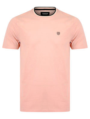 Westport Cotton Jersey Crew Neck Ringer T-Shirt in Rose Shadow - Kensington Eastside