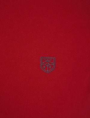 Westmoor Cotton Jersey Crew Neck Ringer T-Shirt in Scooter Red - Kensington Eastside