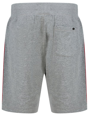 Taper Brushback Fleece Jogger Shorts with Tap Detail in Light Grey Marl  - triatloandratx