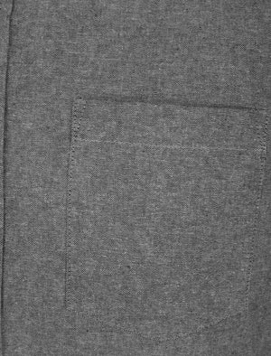 Pompei Cotton Chambray Long Sleeve Shirt in Black - triatloandratx