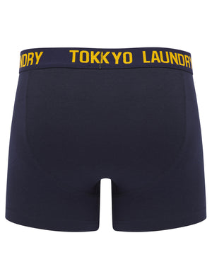 Lumber 2 (2 Pack) Boxer Shorts Set in Golden Rod / Sky Captain Navy - triatloandratx