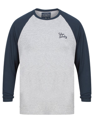 Irons Cotton Jersey Baseball Raglan Long Sleeve Top in Sky Captain Navy - triatloandratx