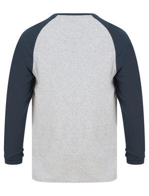 Irons Cotton Jersey Baseball Raglan Long Sleeve Top in Sky Captain Navy - triatloandratx