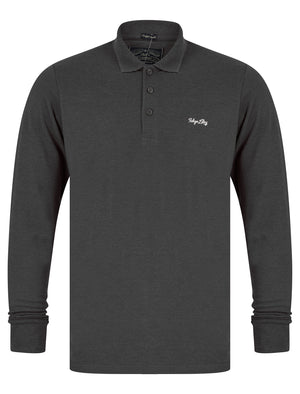Cosenza Long Sleeve Polo Shirt in Charcoal Marl - triatloandratx