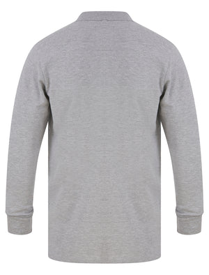 Cosenza Long Sleeve Polo Shirt in Light Grey Marl - triatloandratx