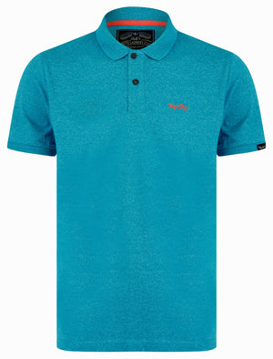 Kieran Grindle Cotton Blend Pique Polo Shirt in Sea - triatloandratx