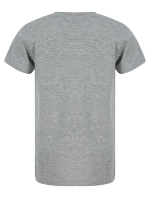 Boys Cali Motor Works Motif Cotton T-Shirt in Mid Grey Marl - triatloandratx Kids