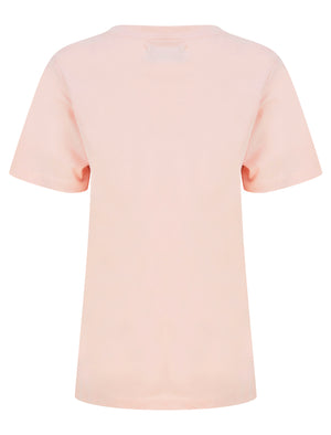 Athletic  Motif Cotton Jersey T-Shirt in Peach - triatloandratx