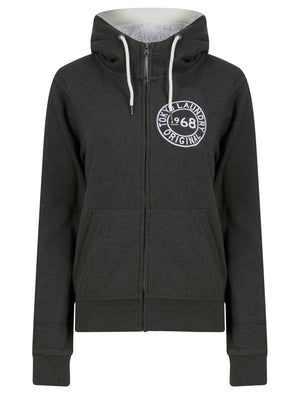 Alto Zip Through Fleece Hoodie With Borg Lined Hood in Charcoal Marl - triatloandratx