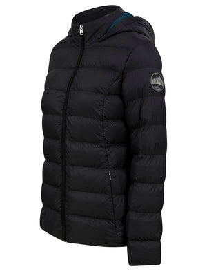 Markle Quilted Hooded Puffer Jacket in Black - triatloandratx