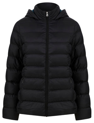 Markle Quilted Hooded Puffer Jacket in Black - triatloandratx