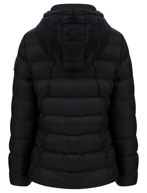 Markle Quilted Hooded Puffer Jacket in Black - triatloandratx