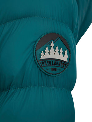 Markle Quilted Hooded Puffer Jacket in Teal - triatloandratx