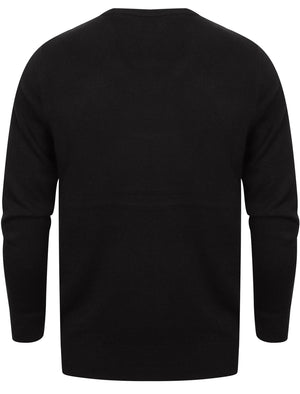 Silvo Soft Cashmillon V Neck Jumper In Black - Kensington Eastside