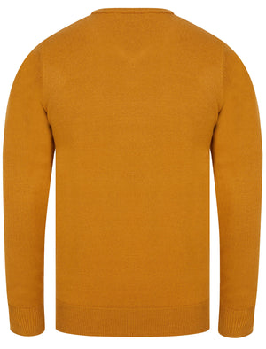 Silvo Soft Cashmillon V Neck Jumper In Mustard - Kensington Eastside