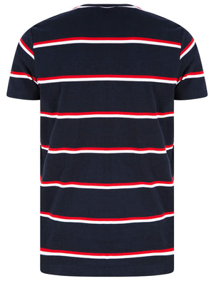 Joseph Striped Cotton Jersey T-Shirt in Sky Captain Navy - Le Shark