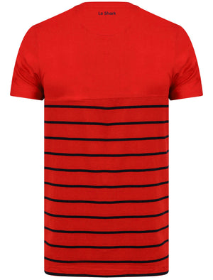 Minting Cotton Jersey Striped T-Shirt In Barados Cherry - Le Shark