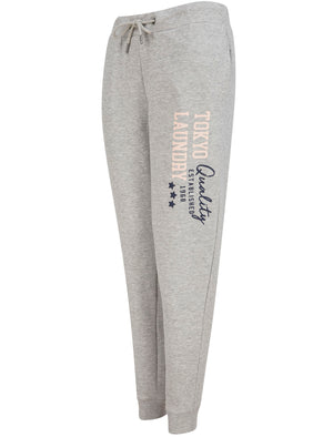 Biscuit Brushback Fleece Cuffed Joggers in Light Grey Marl - triatloandratx