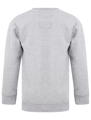 Boy's Thrown (2 Pack) Cotton Rich Fleece Sweatshirt Set in Light Grey Marl / Winetasting - triatloandratx Kids (5-13yrs)