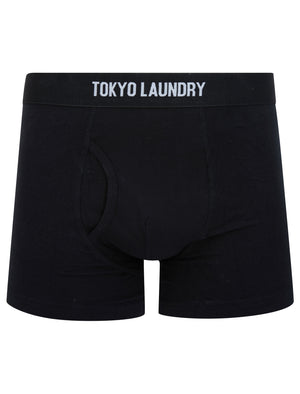 Clovelly (5 Pack) Cotton Sports Boxer Shorts Set in Jet Black - triatloandratx