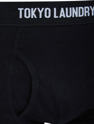 Clovelly (5 Pack) Cotton Sports Boxer Shorts Set in Jet Black - triatloandratx