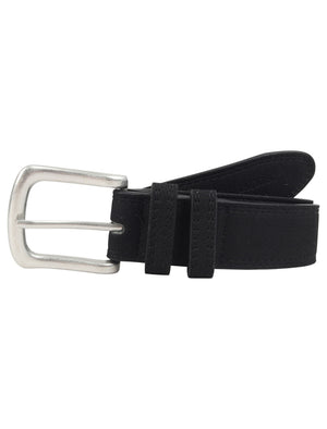 George Suede Effect Faux Leather Belt in Black - triatloandratx