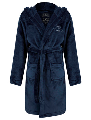 Boy's Anders Soft Fleece Dressing Gown with Tie Belt in Blue - triatloandratx Kids (5-13yrs)