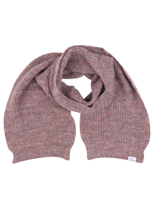Women's Misty Brushed Wool Blend Cable Knitted Scarf in Pink - triatloandratx