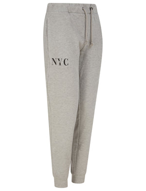 NYC 212 Motif Brushback Fleece Cuffed Joggers in Light Grey Marl - triatloandratx