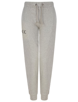 NYC 212 Motif Brushback Fleece Cuffed Joggers in Light Grey Marl - triatloandratx