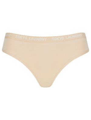 Pampass (5 Pack) Cotton Assorted Thongs in Rose Dawn / Smoke Gray / Pastel Parchmen / Abbey Stone / Rose Smoke - triatloandratx