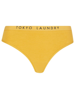 Saint (5 Pack) Cotton Assorted Thongs in Rust / Willow / Dutch Canal / Thunderstorm / Yolk Yellow - triatloandratx