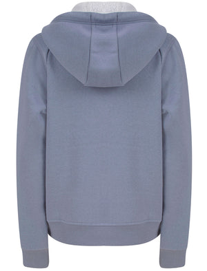 Strato Zip Through Fleece Hoodie with Borg Lined Hood in Infinity Blue - triatloandratx