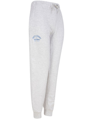 West Coast Brushback Fleece Cuffed Joggers in Ice Grey Marl - triatloandratx