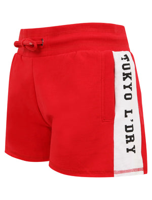 Vallde Sweat Shorts With Printed Side Panels in Barberry - triatloandratx